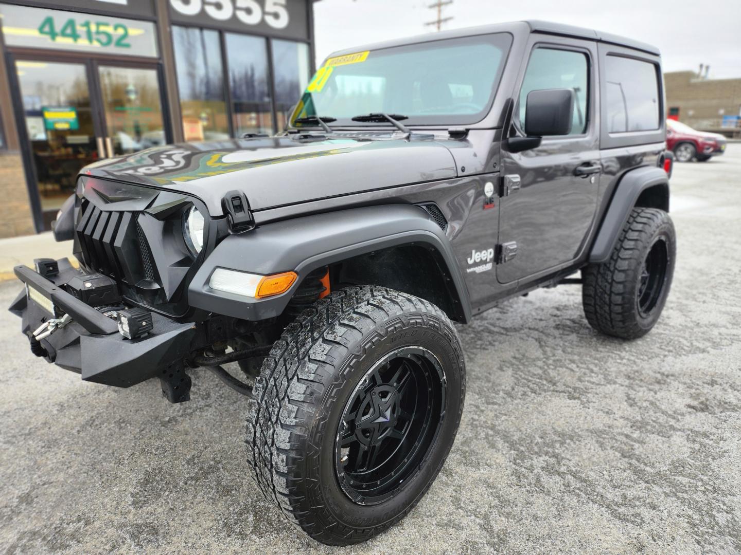 2019 BLUE /Black JEEP WRANGLER SPORT (1C4GJXAG7KW) with an 3.6L engine, 6-Speed Manual transmission, located at 1960 Industrial Drive, Wasilla, 99654, (907) 274-2277, 61.573475, -149.400146 - Photo#2